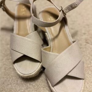 J. Crew Cream Espadrille Sandals